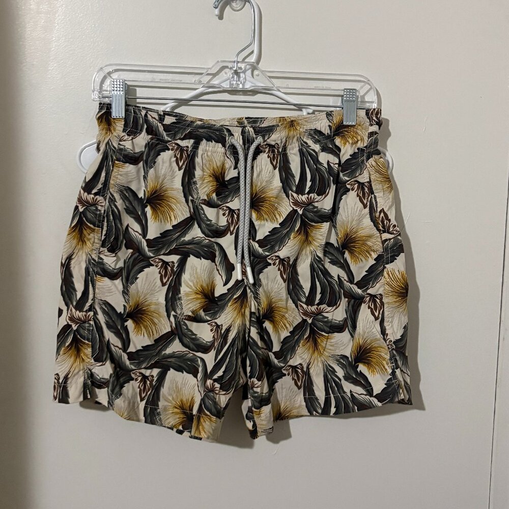 Express Men’s Floral Swim Trunks – Size S (29” Waist)